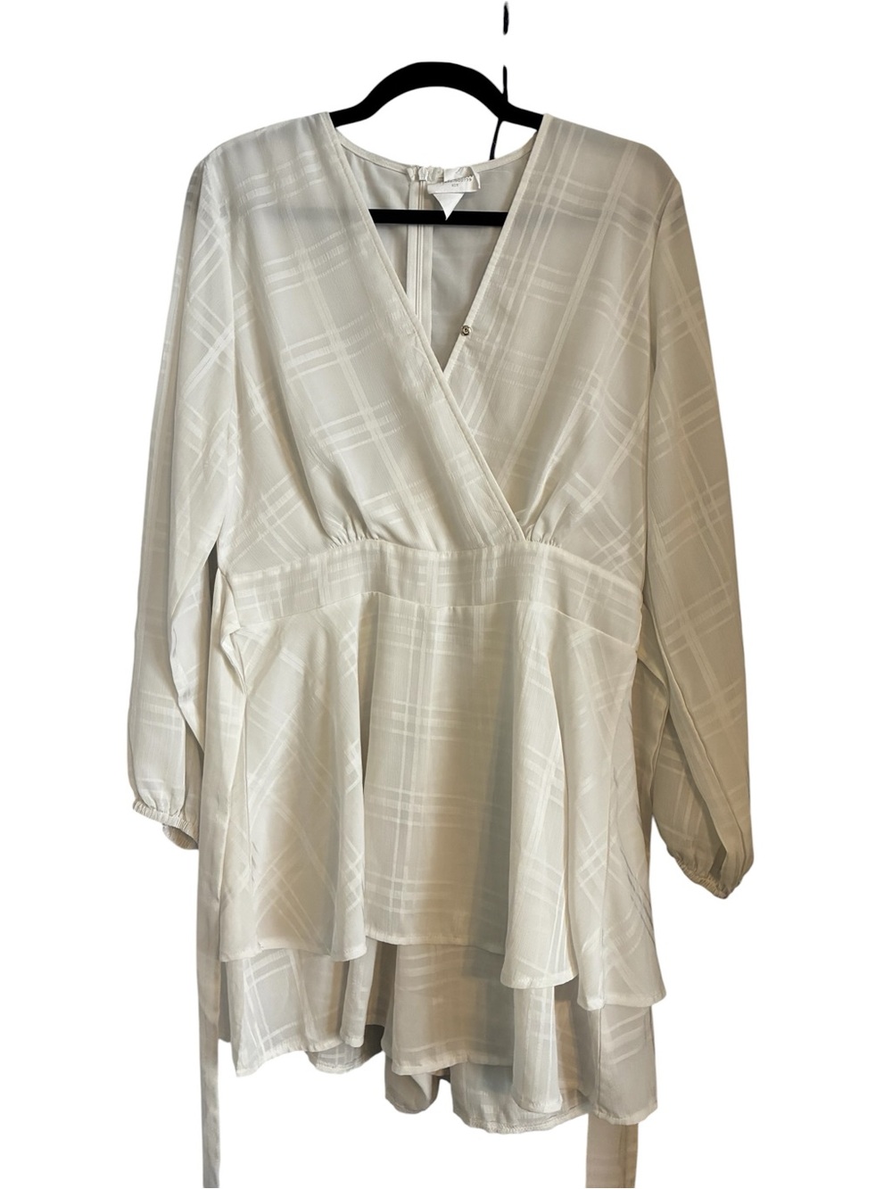 Amazon Ivory Wrap-Front Women's Tunic Dress